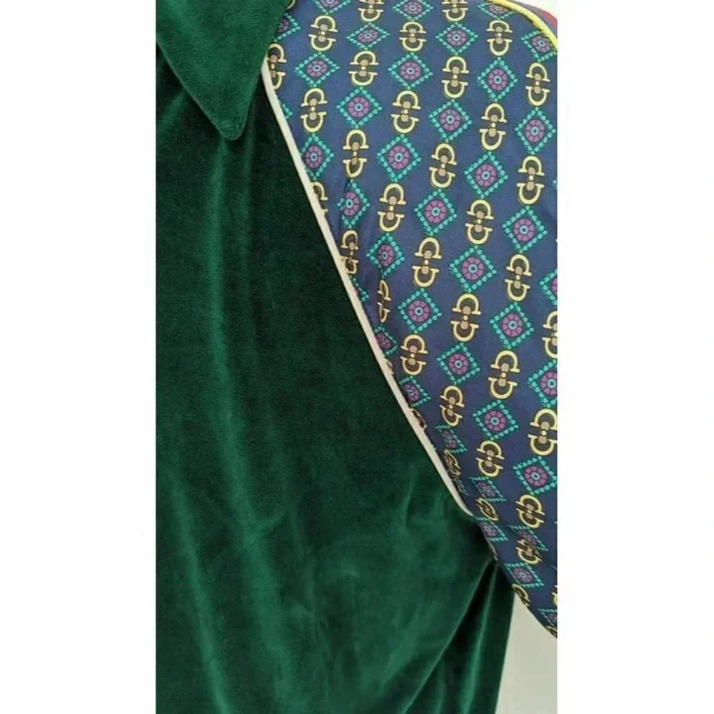 NWT Gucci Men's Bi-Material Oversize Jacket Horsebit Print Size M (MSRP $2,200)